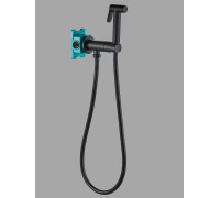 Гигиенический душ с прогрессивным смесителем скрытого монтажа AGATA AL-877-05 чёрный